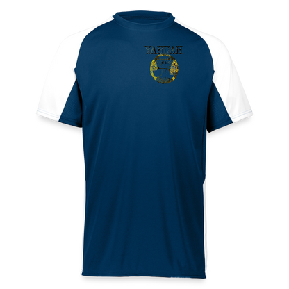 Yahuah Yahusha 04 Designer Augusta Sportswear Unisex Cutter Jersey (5 colors) - navy/white