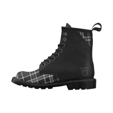 Cargar imagen en el visor de la galería, Yahuah-Tree of Life 02-04 + Digital Plaid 01-06A Men&#39;s PU Leather All Season Boots