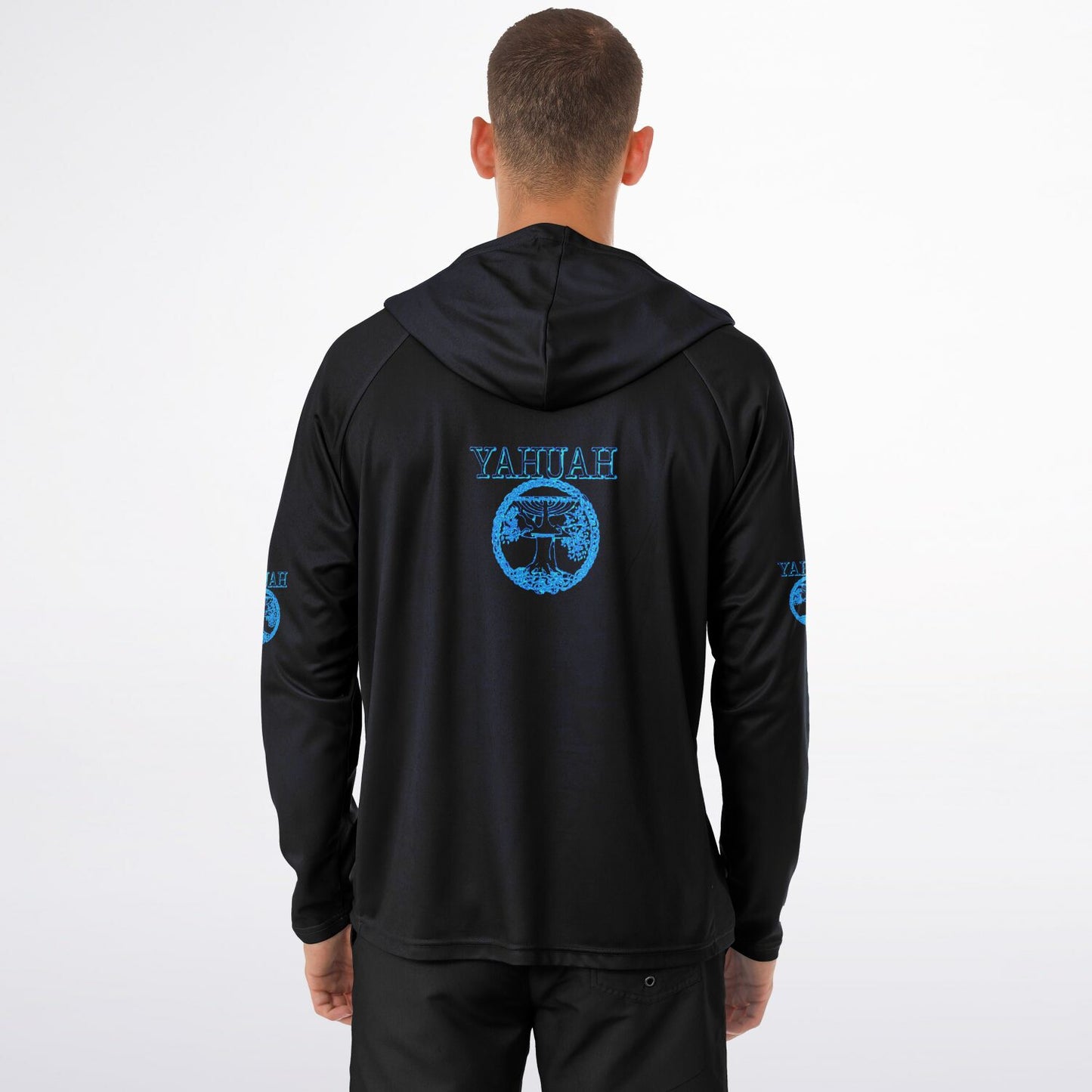 Yahuah-Tree of Life 02-02 Men's Designer Lightweight Raglan Hoodie