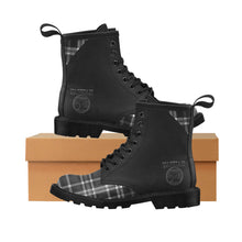 Cargar imagen en el visor de la galería, Yahuah-Tree of Life 02-04 + Digital Plaid 01-06A Men&#39;s PU Leather All Season Boots