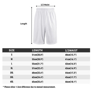 Yahuah-Tree of Life 01 Royal Pantalones cortos de baloncesto de malla de diseñador para hombre