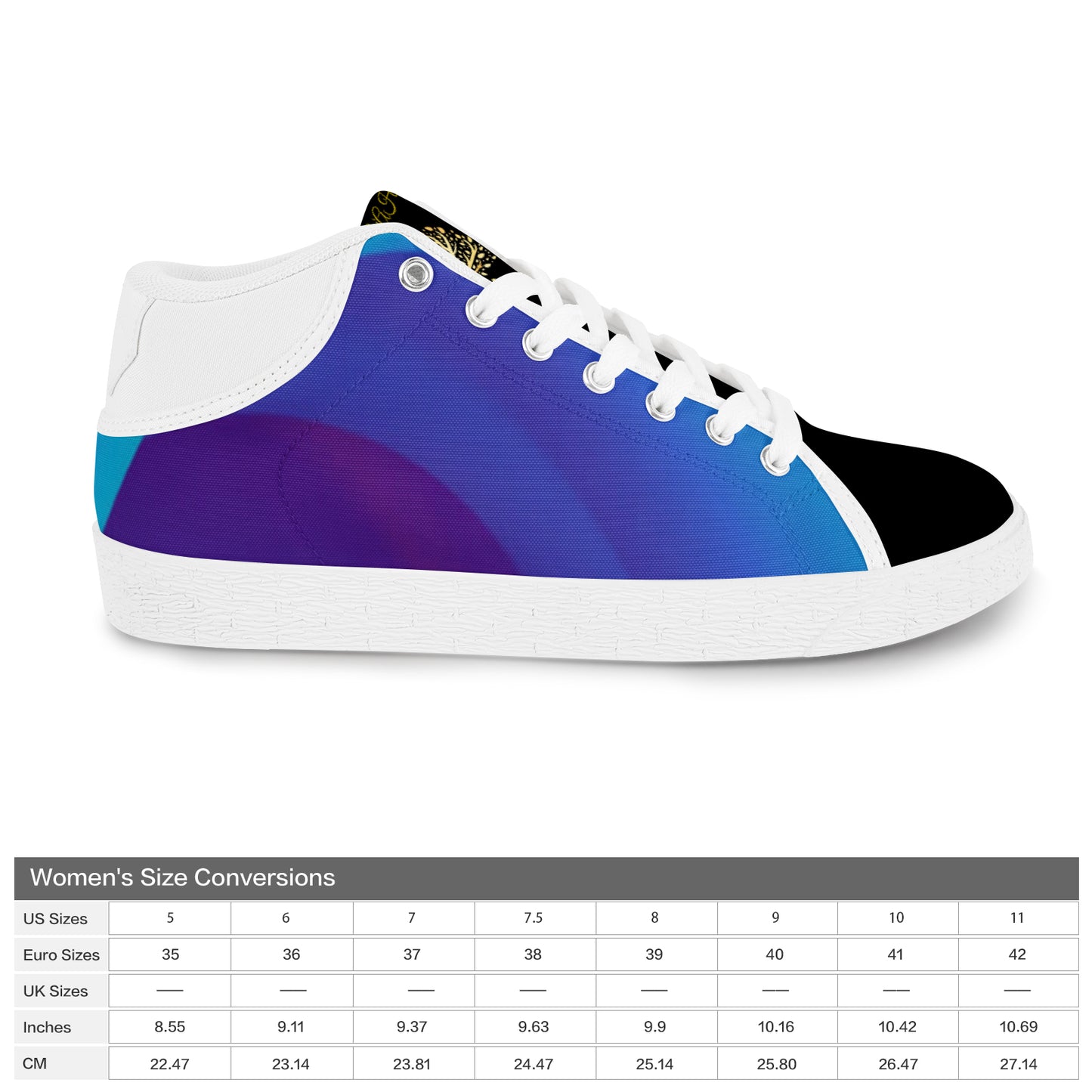 Yahuah-Tree of Life 01 Royal Ladies Fashion Chukka Canvas Shoes