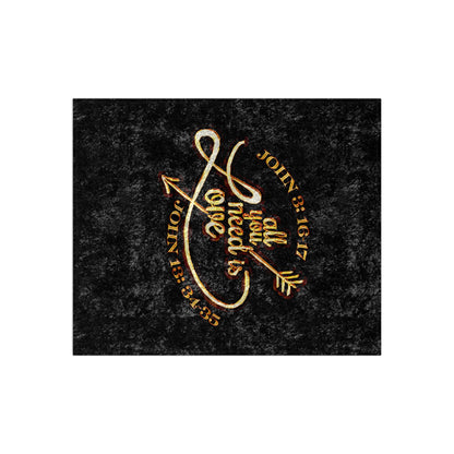 Illustrated Truth 02-02 "All You Need is Love" Crushed Velvet Throw Blanket