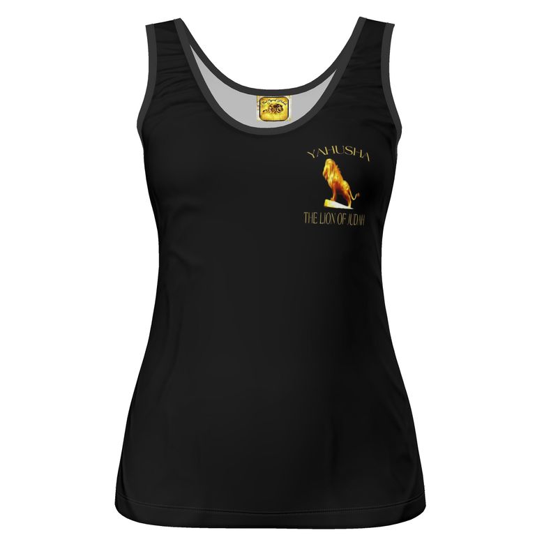 Yahusha-The Lion of Judah 01 Ladies Designer Scoop Neck Tank Top