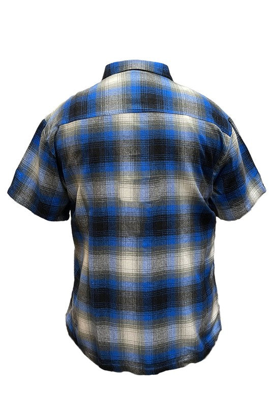 Short Sleeve Plaid Dress Shirt (7 colors)