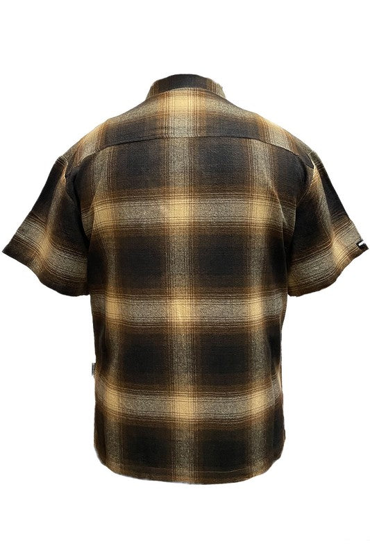 Short Sleeve Plaid Dress Shirt (7 colors)