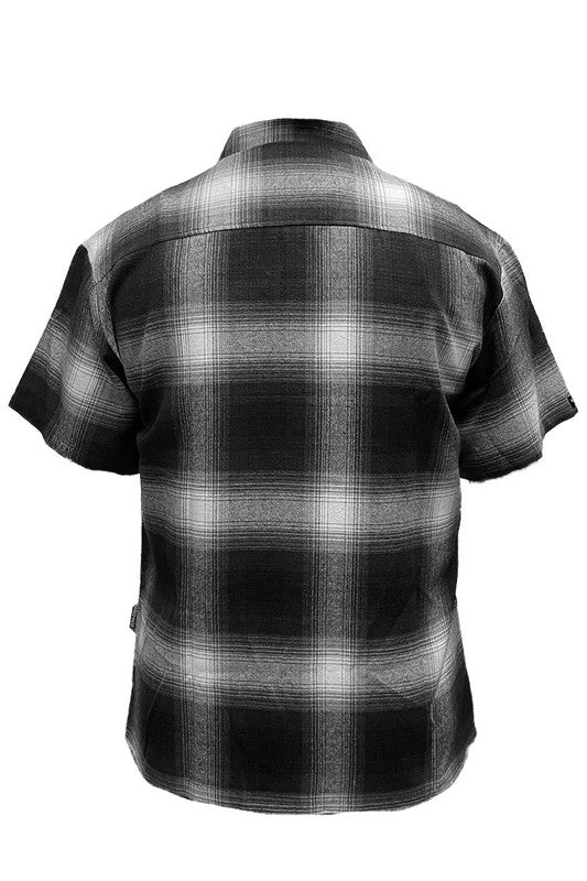 Short Sleeve Plaid Dress Shirt (7 colors)