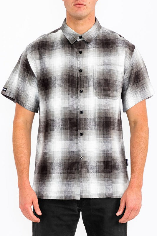 Short Sleeve Plaid Dress Shirt (8 colors)