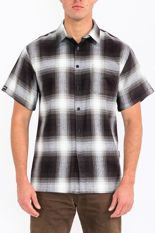 Short Sleeve Plaid Dress Shirt (8 colors)