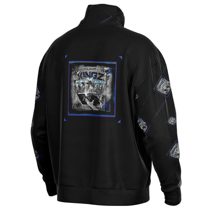 144,000 KINGZ 01 Men's Designer Heavyweight Oversized Quarter Zip Sweatshirt