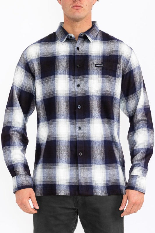 Long Sleeve Plaid Dress Shirt (8 colors)