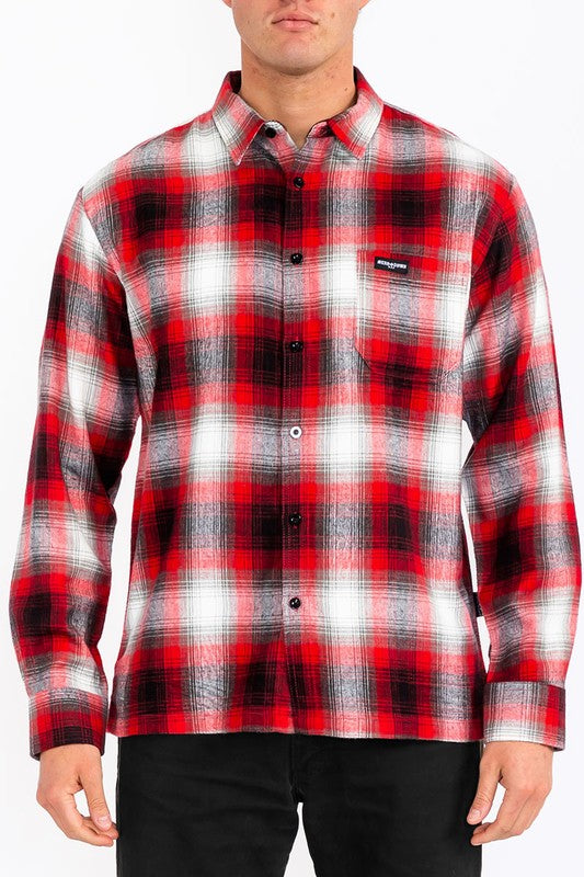 Long Sleeve Plaid Dress Shirt (8 colors)