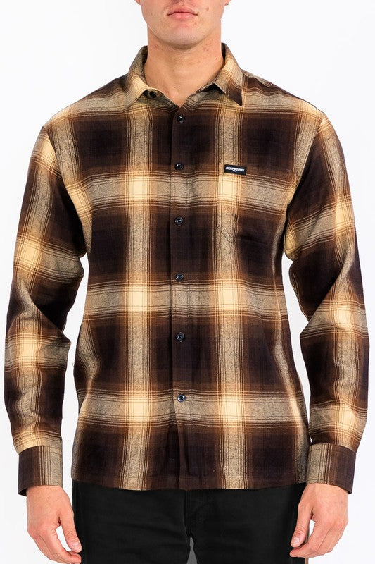 Long Sleeve Plaid Dress Shirt (8 colors)