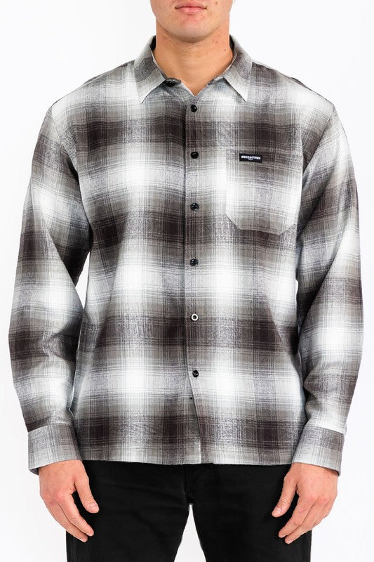 Long Sleeve Plaid Dress Shirt (8 colors)