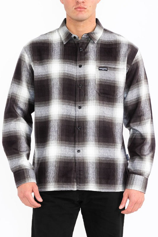 Long Sleeve Plaid Dress Shirt (8 colors)