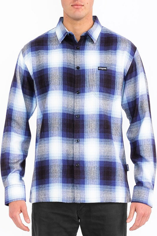 Long Sleeve Plaid Dress Shirt (8 colors)