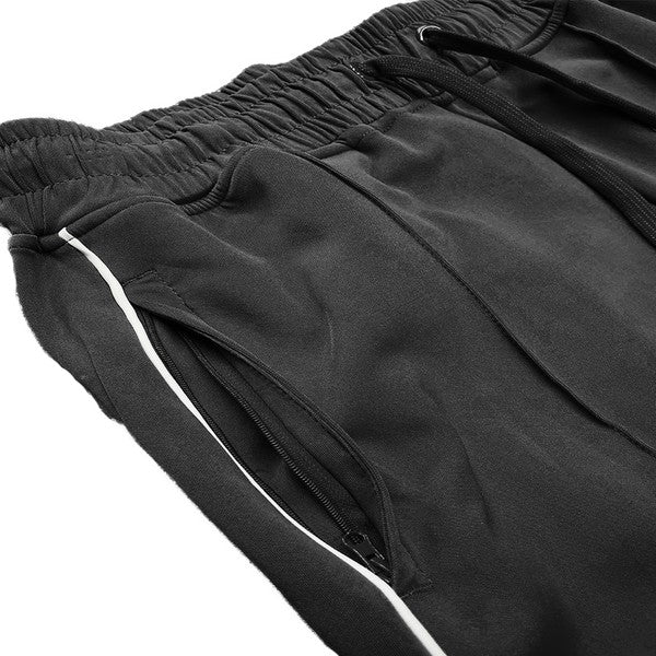 Men's Solid Color Flared Stacked Side Pipe Fleece Track Pants (6 colors)