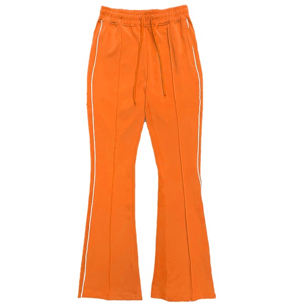 Men's Solid Color Flared Stacked Side Pipe Fleece Track Pants (6 colors)