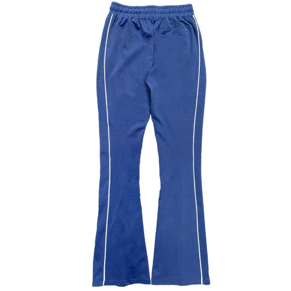 Men's Solid Color Flared Stacked Side Pipe Fleece Track Pants (6 colors)