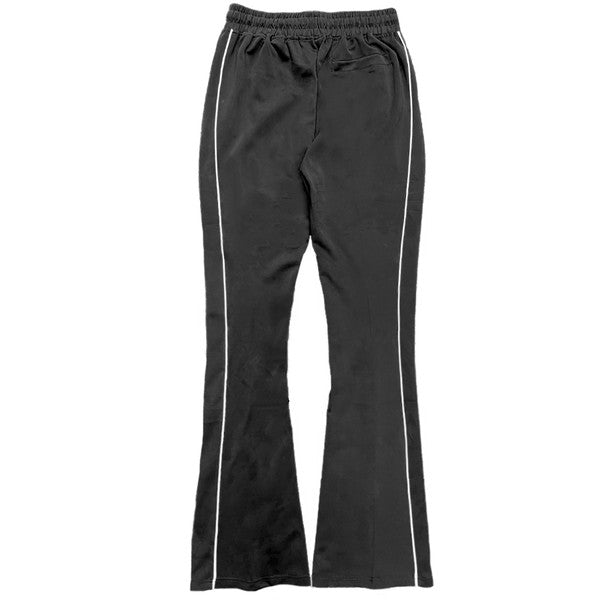 Men's Solid Color Flared Stacked Side Pipe Fleece Track Pants (6 colors)