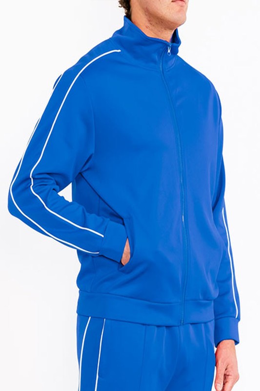 Men's Solid Color Side Pipe Track Jacket (6 colors)