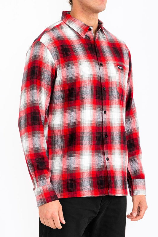 Long Sleeve Plaid Dress Shirt (8 colors)