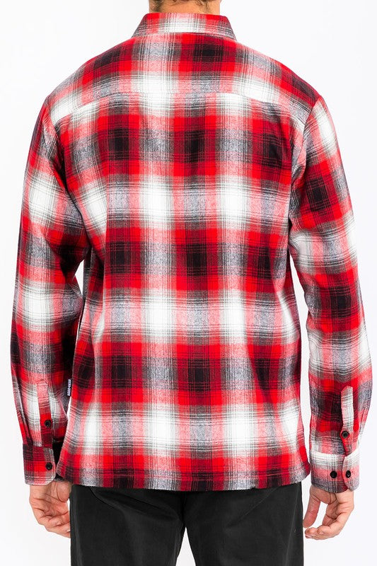 Long Sleeve Plaid Dress Shirt (8 colors)