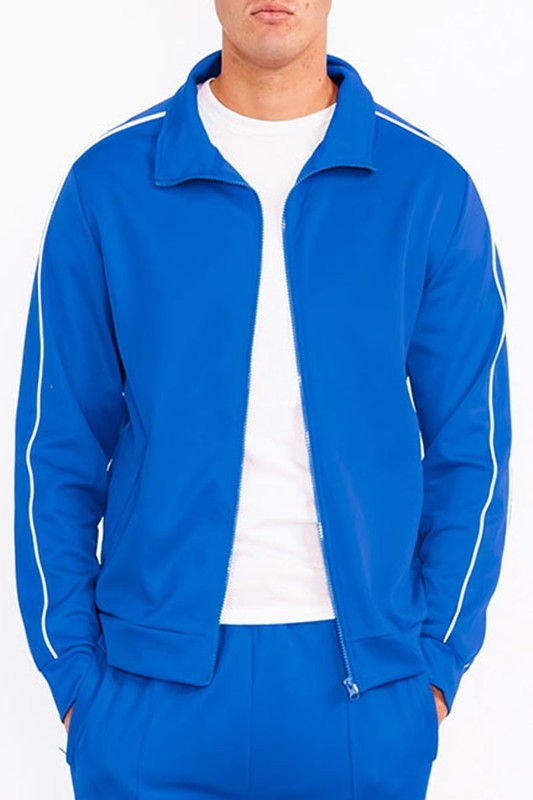 Men's Solid Color Side Pipe Track Jacket (6 colors)