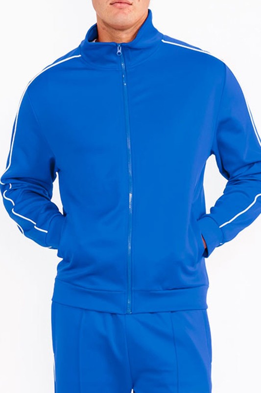 Men's Solid Color Side Pipe Track Jacket (6 colors)