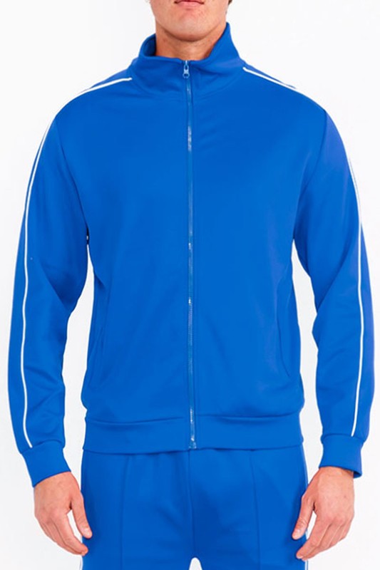 Men's Solid Color Side Pipe Track Jacket (6 colors)