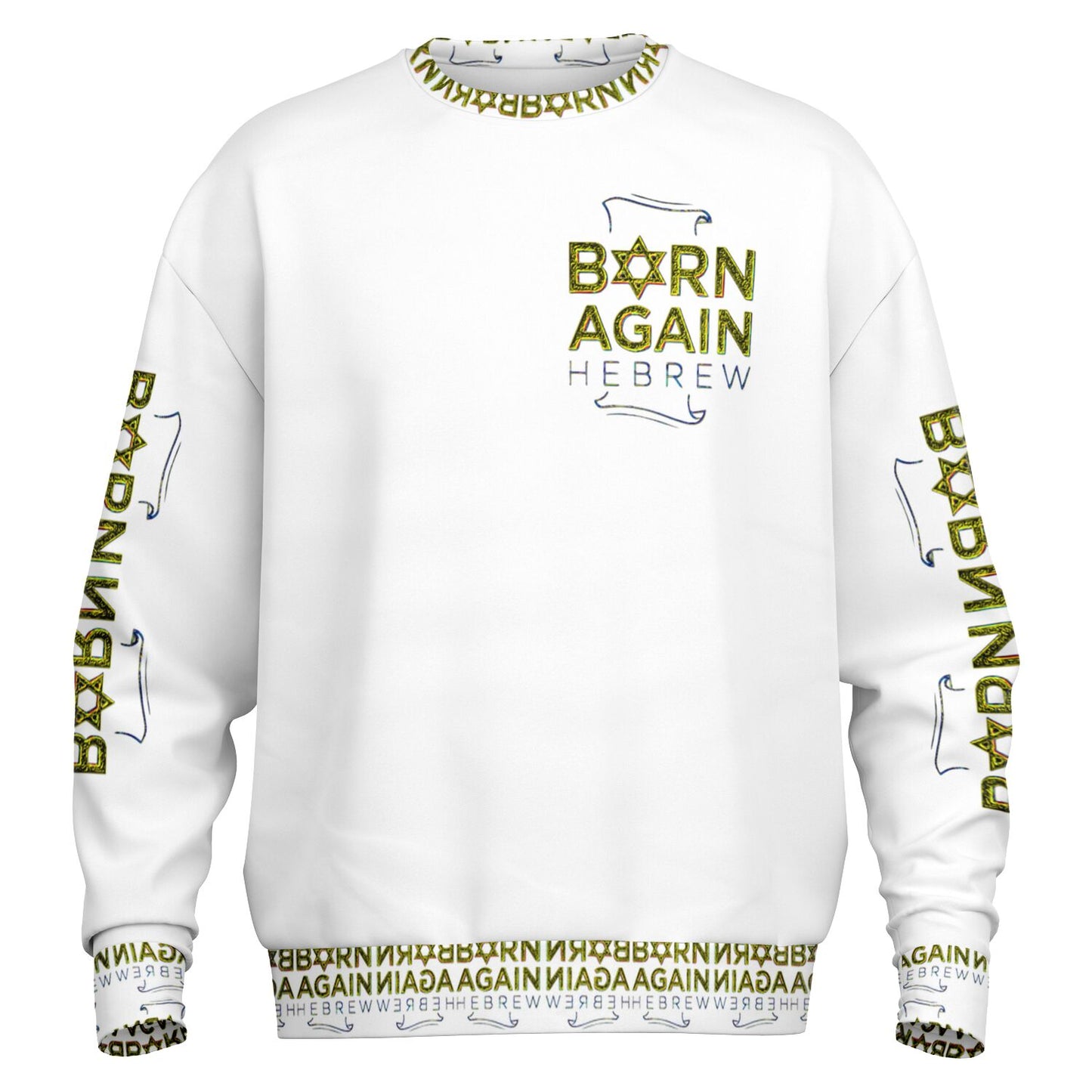 Born Again Hebrew 01-01 Designer Heavyweight Oversized Unisex Sweatshirt