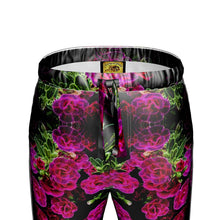 Cargar imagen en el visor de la galería, Floral Embosses: Roses 02-01 Ladies Designer Pure Silk Pajama Pants