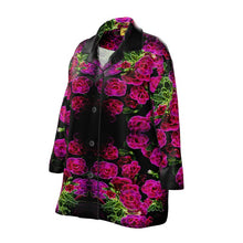 Load image into Gallery viewer, Floral Embosses: Roses 02-01 Ladies Designer Pure Silk Pajama Shirt