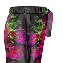 Cargar imagen en el visor de la galería, Floral Embosses: Roses 02-01 Ladies Designer Pure Silk Pajama Shorts