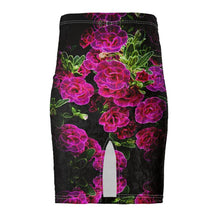 Cargar imagen en el visor de la galería, Floral Embosses: Roses 02-01 Designer Pencil Mini Skirt