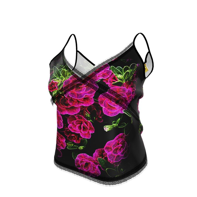 Floral Embosses: Roses 02-01 Designer Cami Top