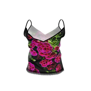Floral Embosses: Roses 02-01 Designer Cami Top