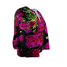 Cargar imagen en el visor de la galería, Floral Embosses: Roses 02-01 Designer 3/4 Sleeve Notch Neck Tunic Blouse