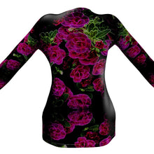Load image into Gallery viewer, Floral Embosses: Roses 02-01 Ladies Designer Drop Pocket Cardigan