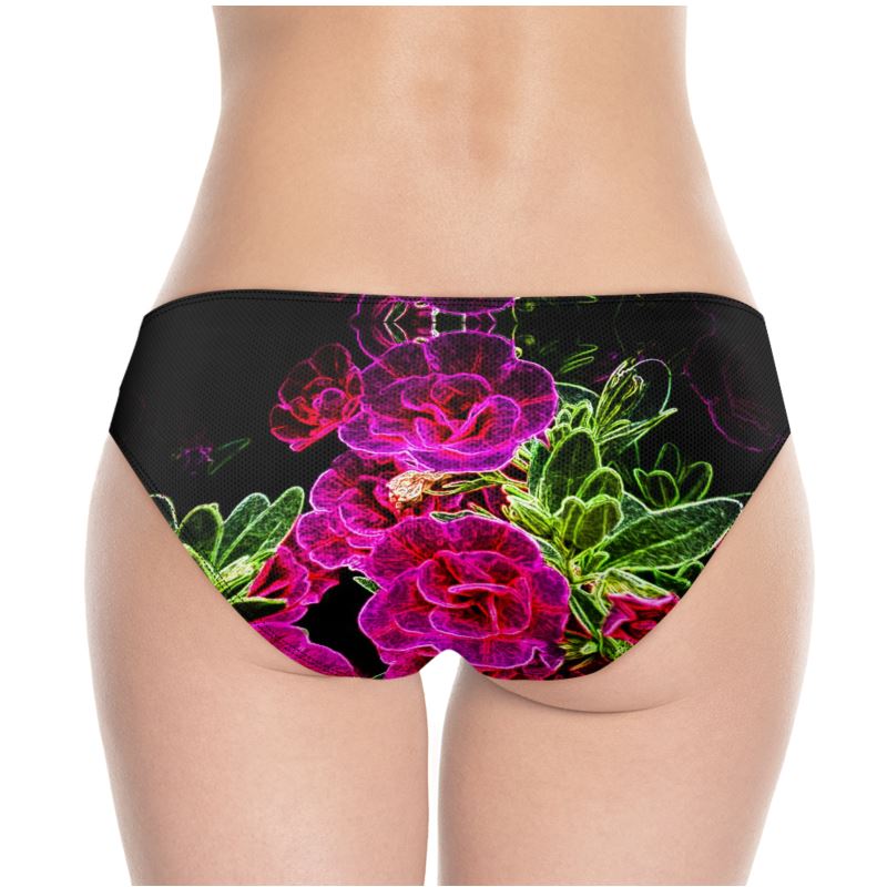 Floral Embosses: Roses 02-01 Ladies Designer Briefs