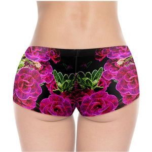 Floral Embosses: Roses 02-01 Designer Hot Pants
