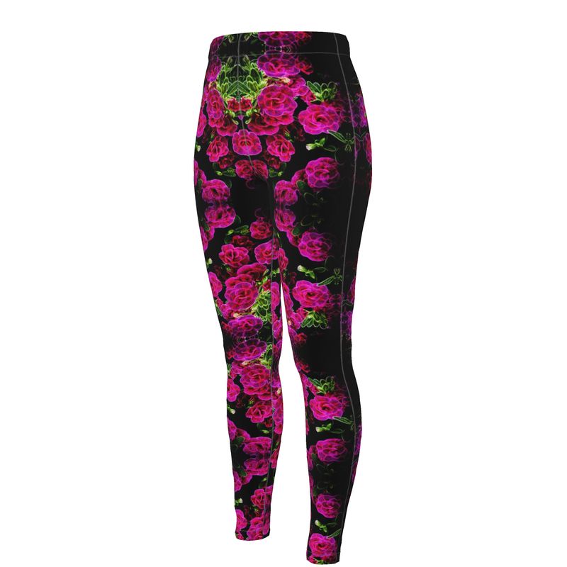 Floral Embosses: Roses 02-01 Designer Cindy High Waist Leggings