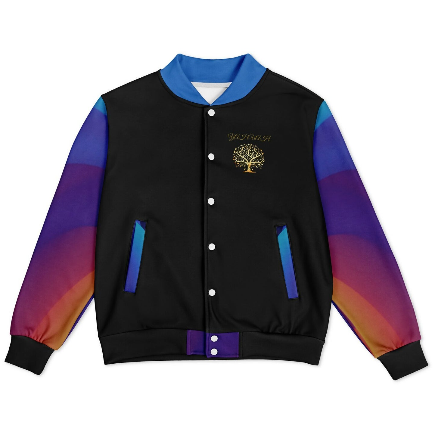 Yahuah-Tree of Life 01 Royal Designer Varsity Jacket