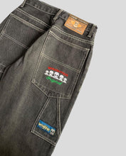 Cargar imagen en el visor de la galería, American Retro Alien Print Harajuku Wide Leg Male Denim Jeans