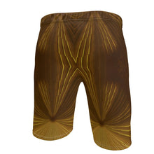 Cargar imagen en el visor de la galería, Yahusha-The Lion of Judah 01 Voltage Men&#39;s Designer Sweat Shorts (Knee High)