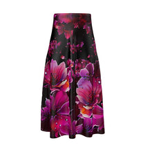 Cargar imagen en el visor de la galería, TRP Floral Print 02 Designer A-line Pleated Midi Skirt