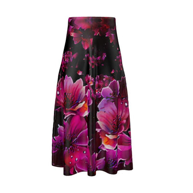 TRP Floral Print 02 Designer Pleated Midi Skirt