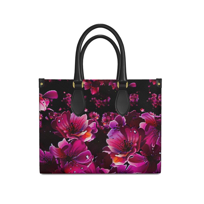 TRP Floral Print 02 Designer Bonchurch Leather Shopper Bag (small/large)