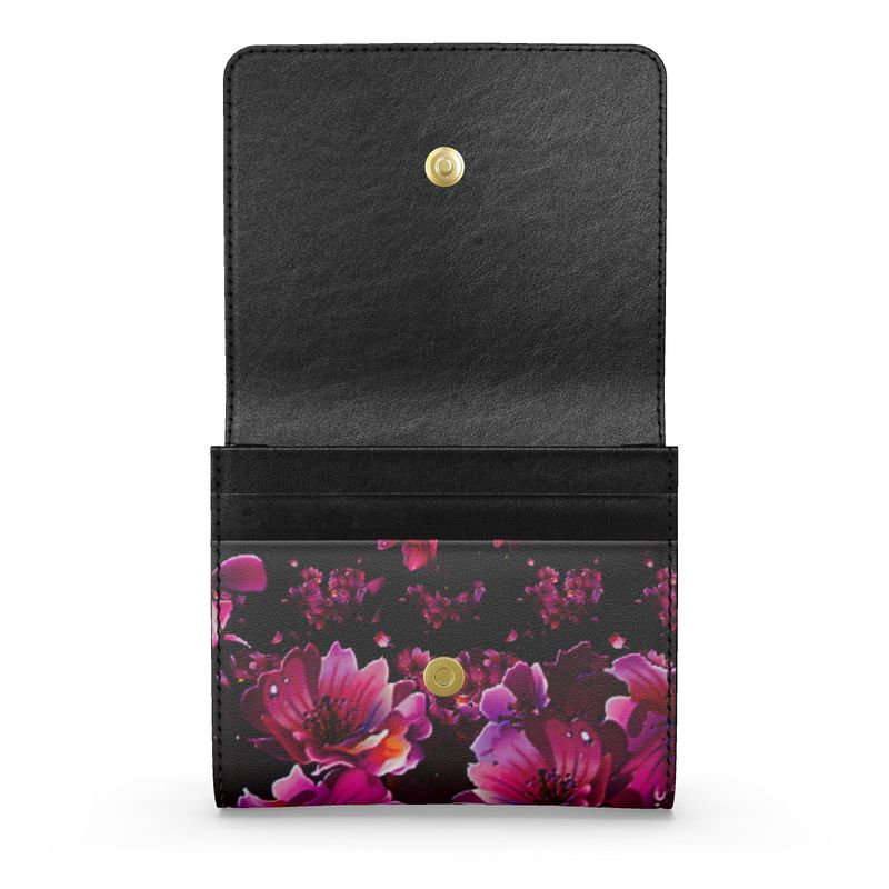 TRP Floral Print 02 Designer Small Leather Foldover Wallet