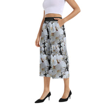 Load image into Gallery viewer, TRP Floral Print 01-01 Designer Elastic High Waist Wide Leg Capris